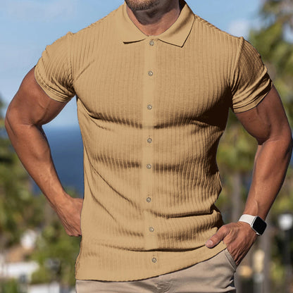 Men's Summer Sports Fitness Casual Short-sleeved Shirt