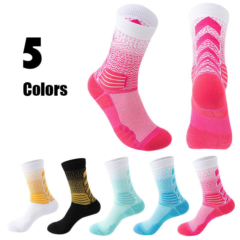 5 Pairs Mens Athletic Socks Cushion Running Socks