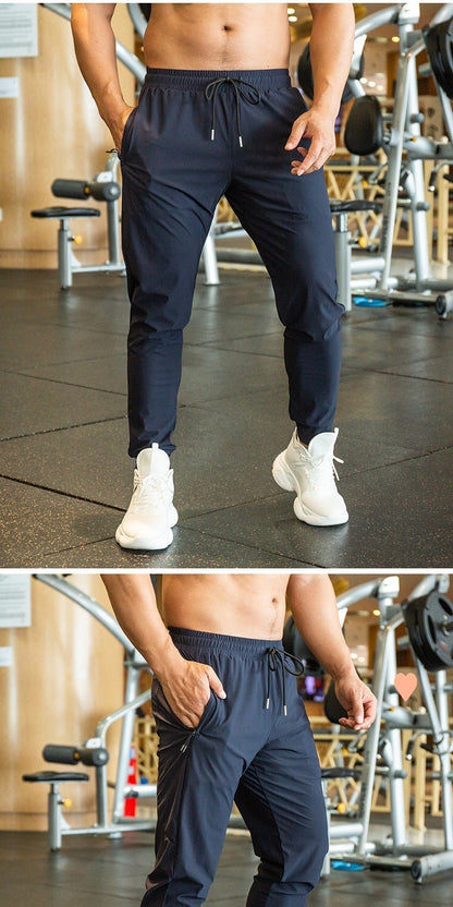 Men's Summer Ice Silk Thin Training Sports Trousers