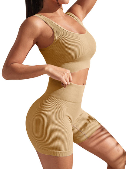 Seamless Yoga Exercise Top Tight Moisture Absorption