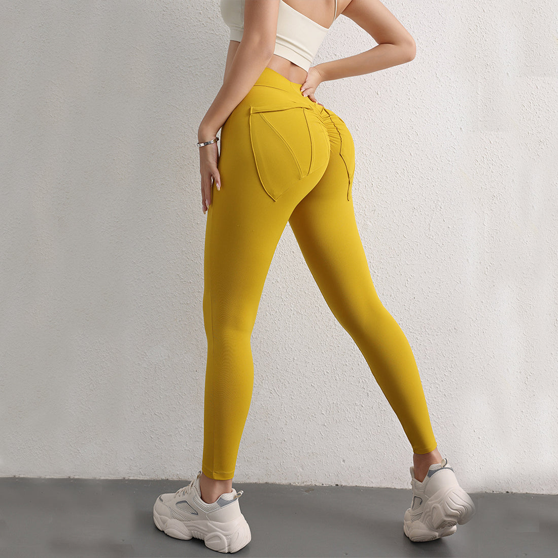High Waist Hip Lift Yoga Pants With Pockets Women's