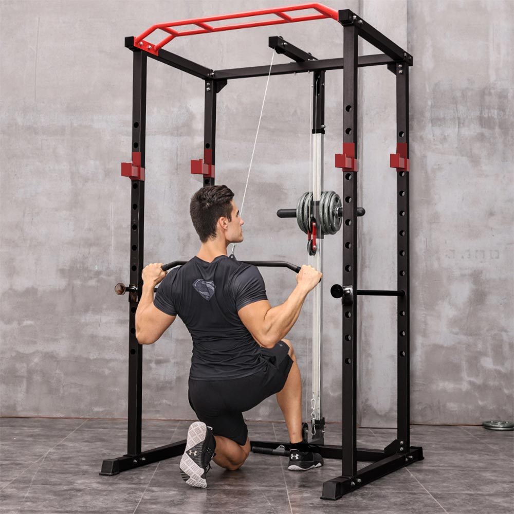 Multi-functional Power Cage Home Adjustable Pullup Squat