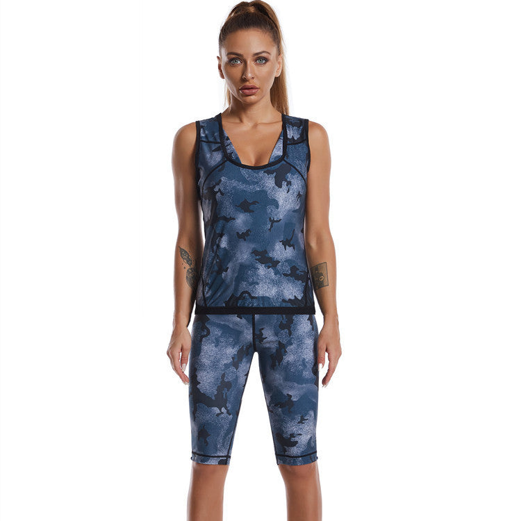 Camouflage Suit Body Shaper Sports Fitness Sweat Suit