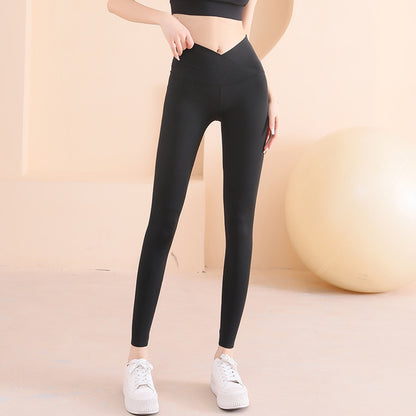 Fall Winter Cationic Velvet Thermal Shark Pants With Tummy Tuck And Butt Lift