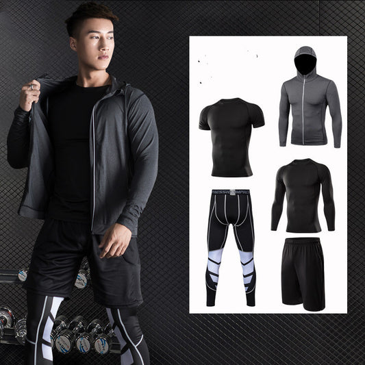 Sports Suit Men's Long-sleeved Trousers Gym Suit Running Training