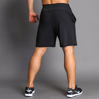 Sports Running Shorts Fitness Training Elastic Lace Shorts