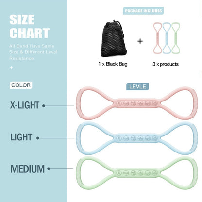 8-character Puller 8-character Silicone Yoga Loop Resistance Bands