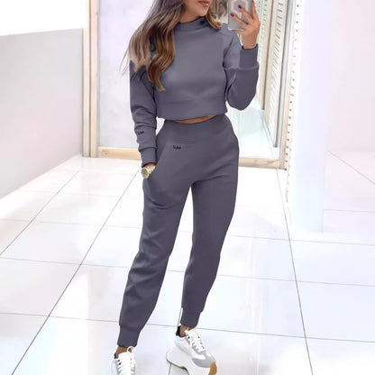 Stand Collar Sports Suit Fashion Pullover Trousers
