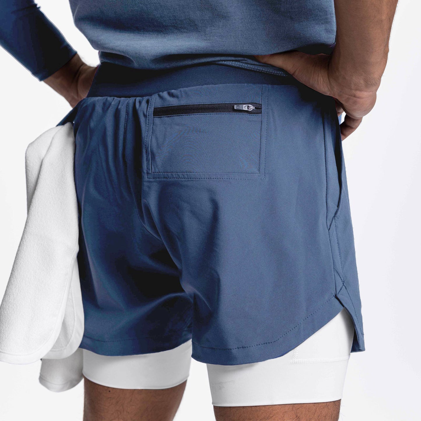 Summer Sports Fitness Brother Running Double-layer Shorts