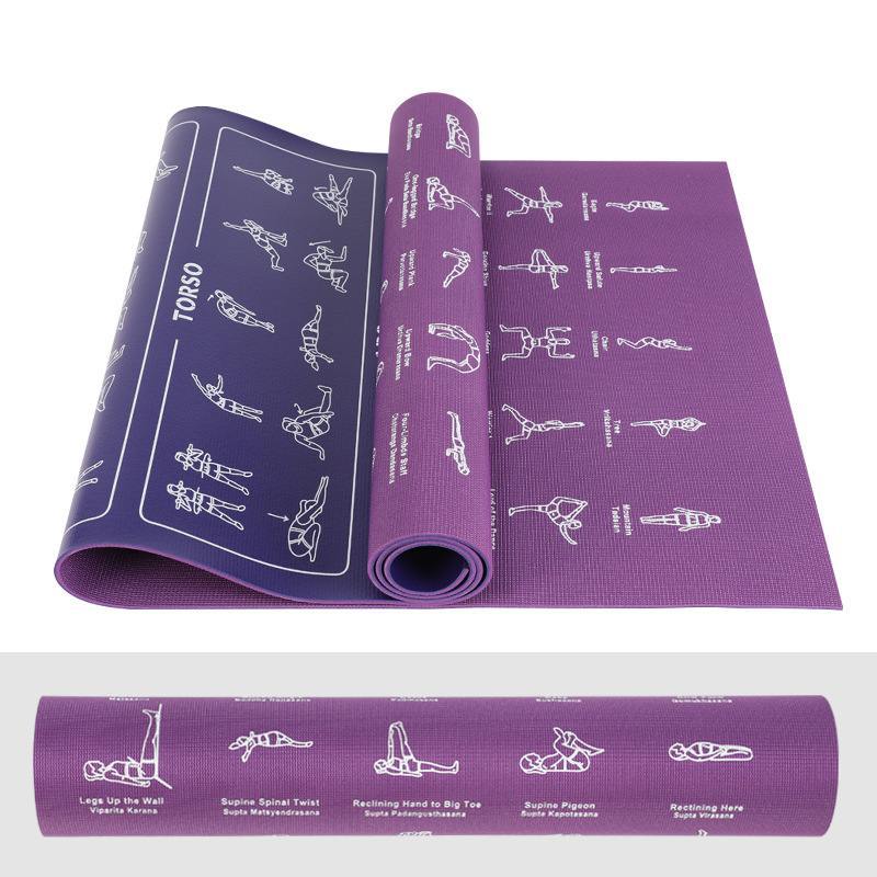 Fitness Mat Anti-slip Yoga Exercise Rubber