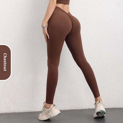 Fashion V-shaped Yoga Pants Ins High Waist Trousers