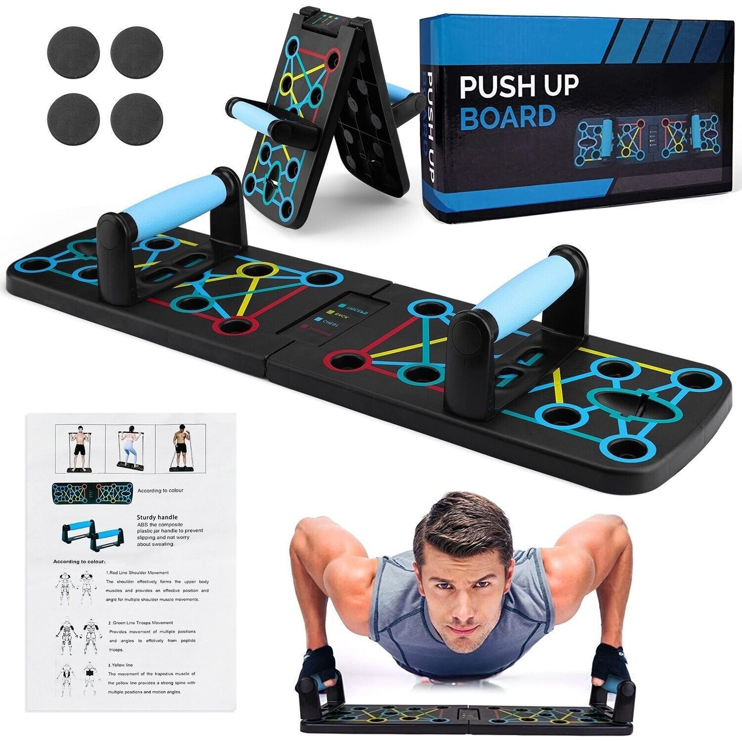 Multi-functional Foldable Push-up Fitness Board
