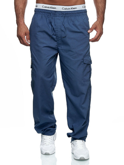 Casual Multi-pocket Loose Straight-leg Overalls