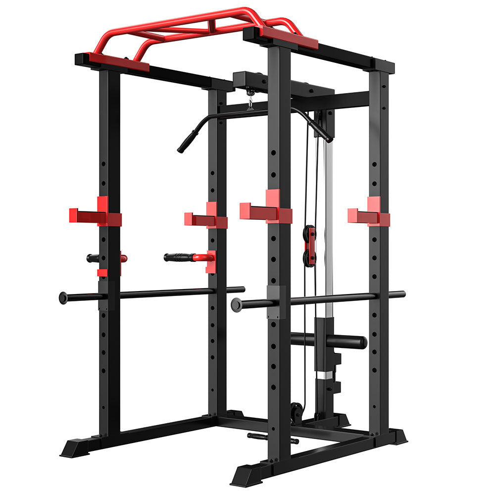 Multi-functional Power Cage Home Adjustable Pullup Squat