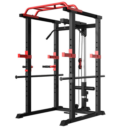 Multi-functional Power Cage Home Adjustable Pullup Squat