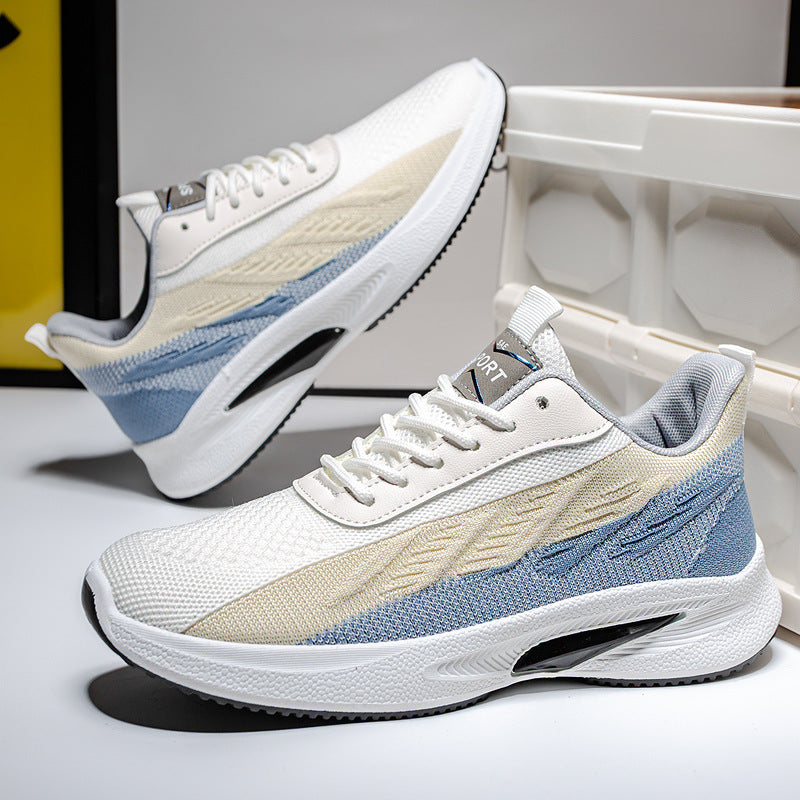 Color-blocked Mesh Sneakers Men Breathable Comfortable Sports Shoes