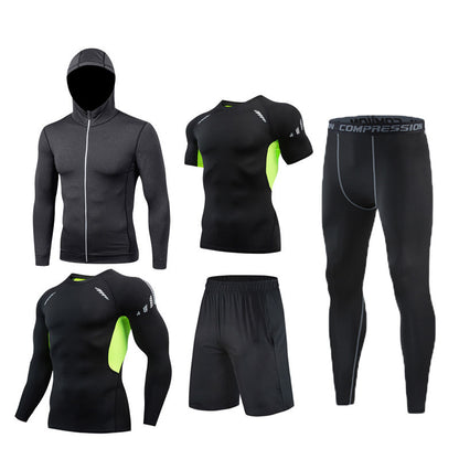 Sports Suit Men's Long-sleeved Trousers Gym Suit Running Training