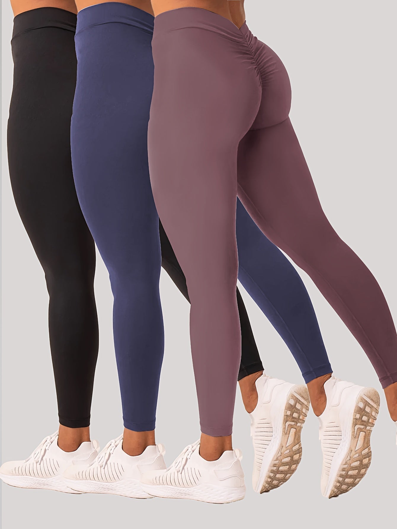 3 Pack Women's Yoga Leggings With High Waistband