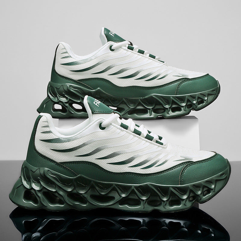 Men's Lace-up Sneakers Thick-soled Running Sports Casual Shoes