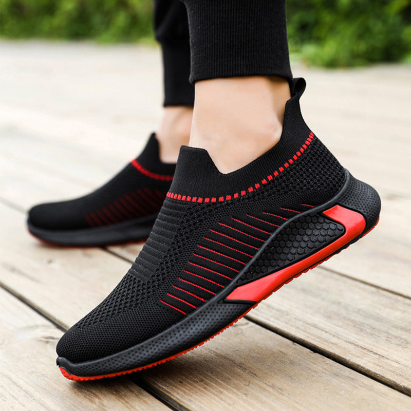Fashion Mesh Sock Shoes With Striped Design Men Outdoor Sports