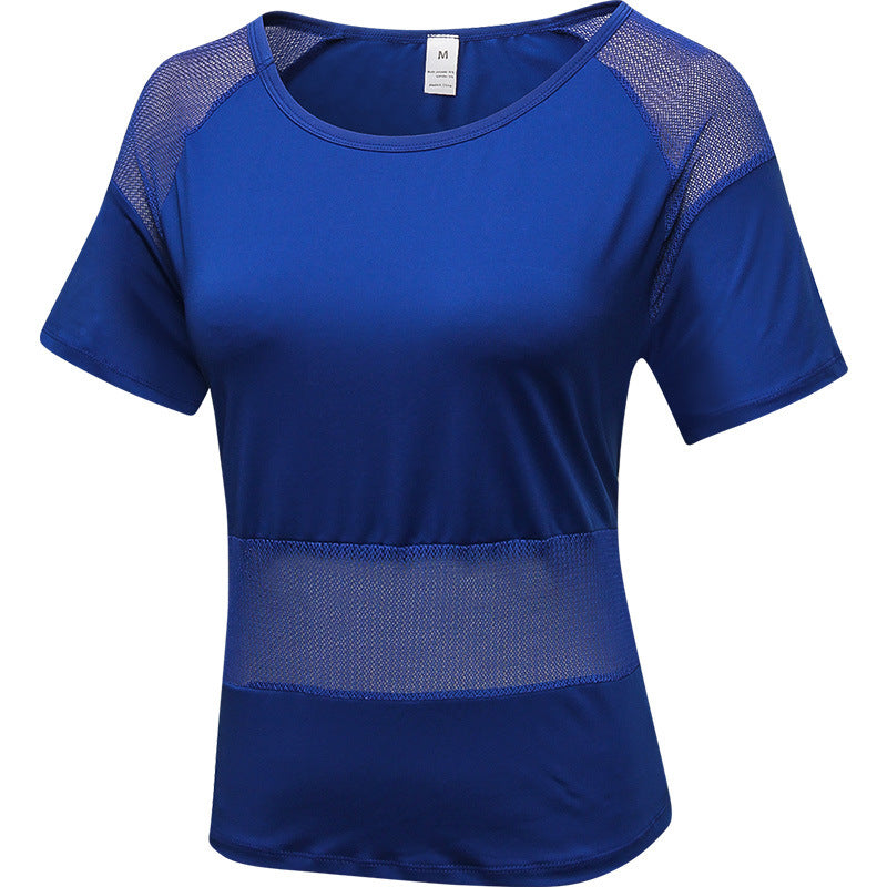 Ladies Mesh Stitching Loose Casual Running Fitness Clothing