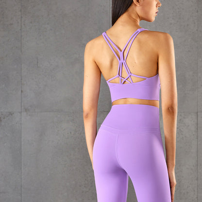 Fitness Cross Back Underwear Strappy Longline Yoga Bras Tops