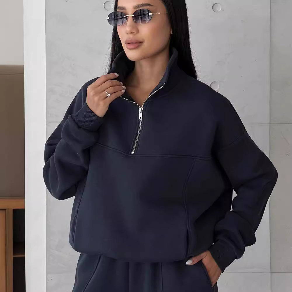 Y2K Winter Jogging Women Two Piece Set