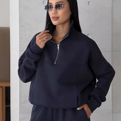 Y2K Winter Jogging Women Two Piece Set