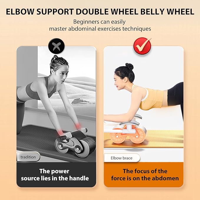 Elbow Support Automatic Rebound Abdominal Wheel Ab Roller