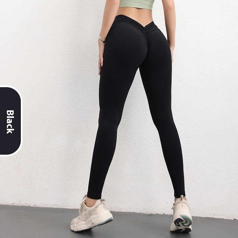 Fashion V-shaped Yoga Pants Ins High Waist Trousers