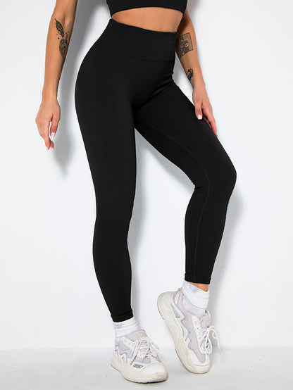 2 Pack Womens Seamless Ribbed Leggings Soft Slimming Yoga Pants