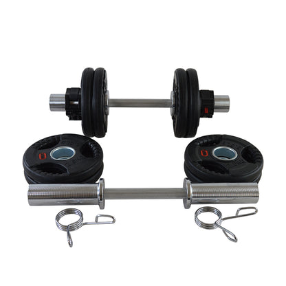 Gym Three-hole Rubber Coated Olympics Weightlifting Barbell