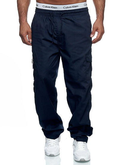 Casual Multi-pocket Loose Straight-leg Overalls