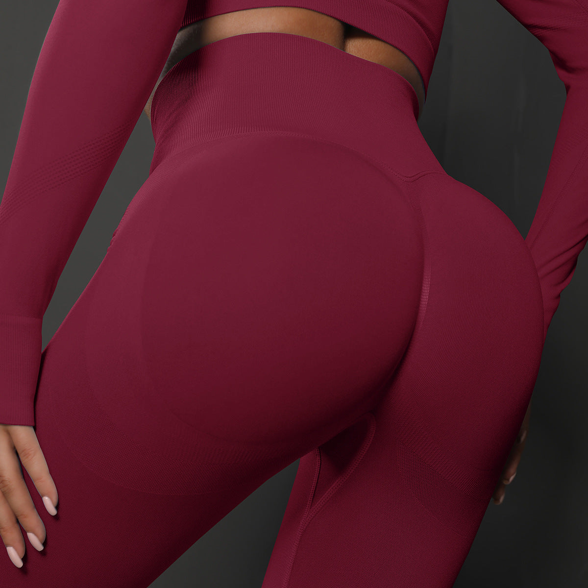 High Waist Seamless Yoga Pants Women's Solid Color Full Length