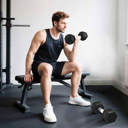 2x6kg Hex Dumbbells Set Rubber Dumbbells Weight Lifting