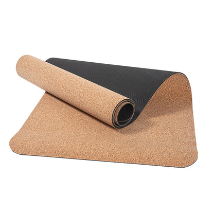 TPE Cork Yoga Mat Tasteless Non-slip Beginner Yoga Gym Mat Thicken