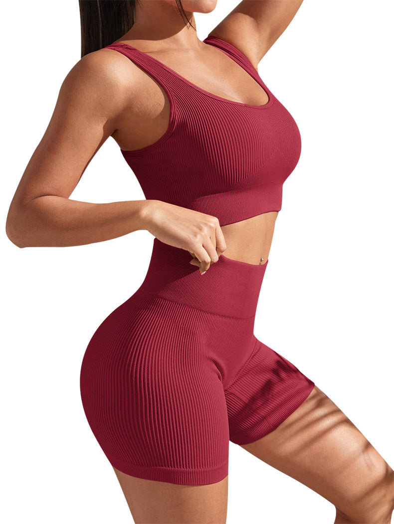 Seamless Yoga Exercise Top Tight Moisture Absorption