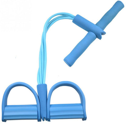 Natural Latex Foot Pedal Elastic Pull Rope with Handle Fitness