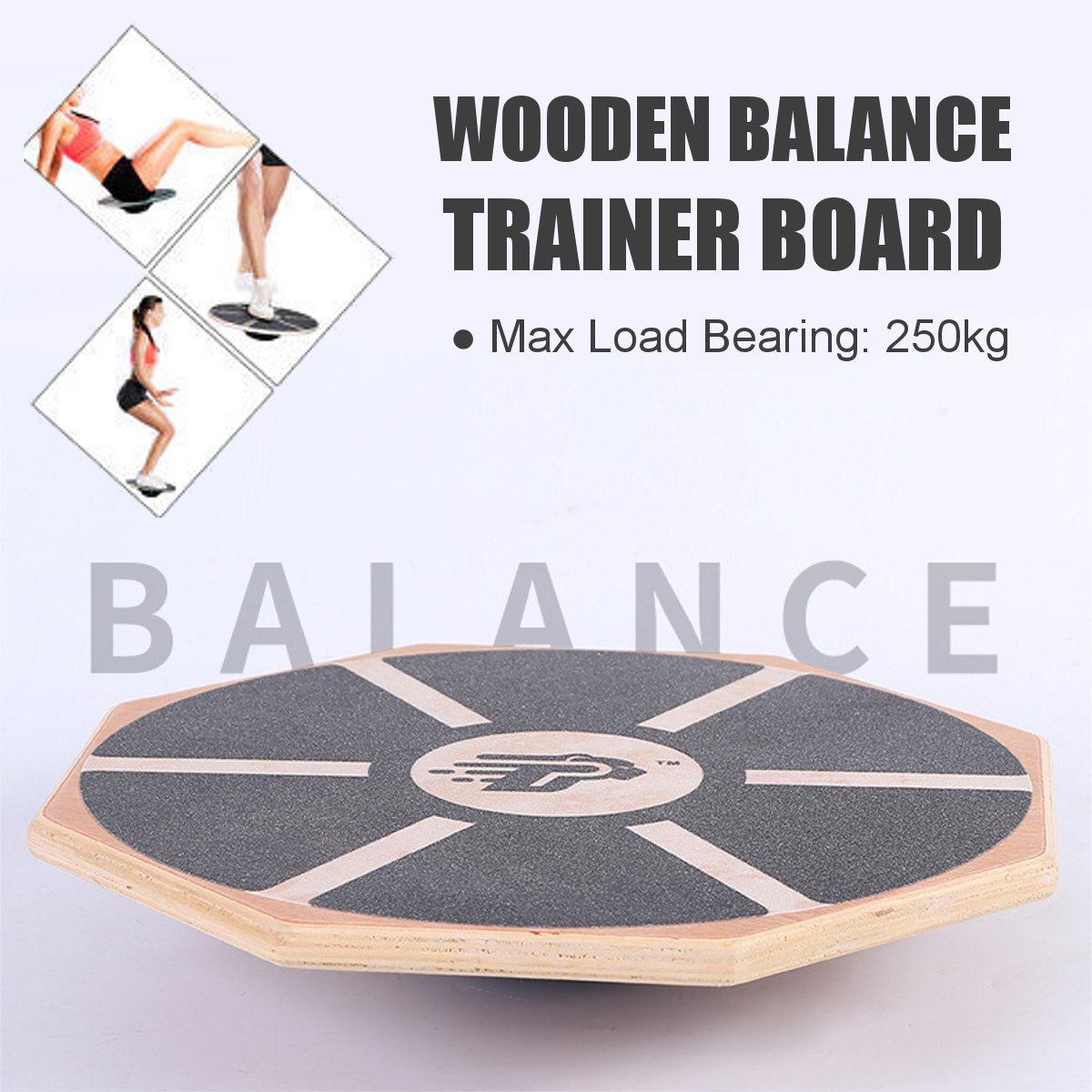 Wooden Octagonal Balance Trainer Board Twist Board Workout Balance