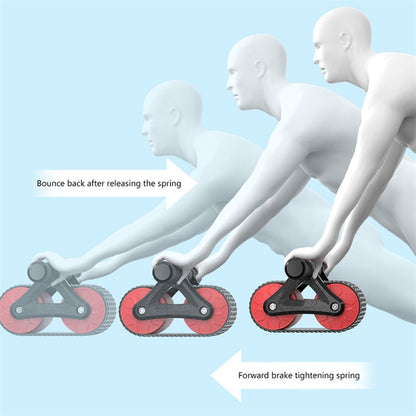 Double Wheel Abdominal Exerciser Women Men Automatic Rebound Ab