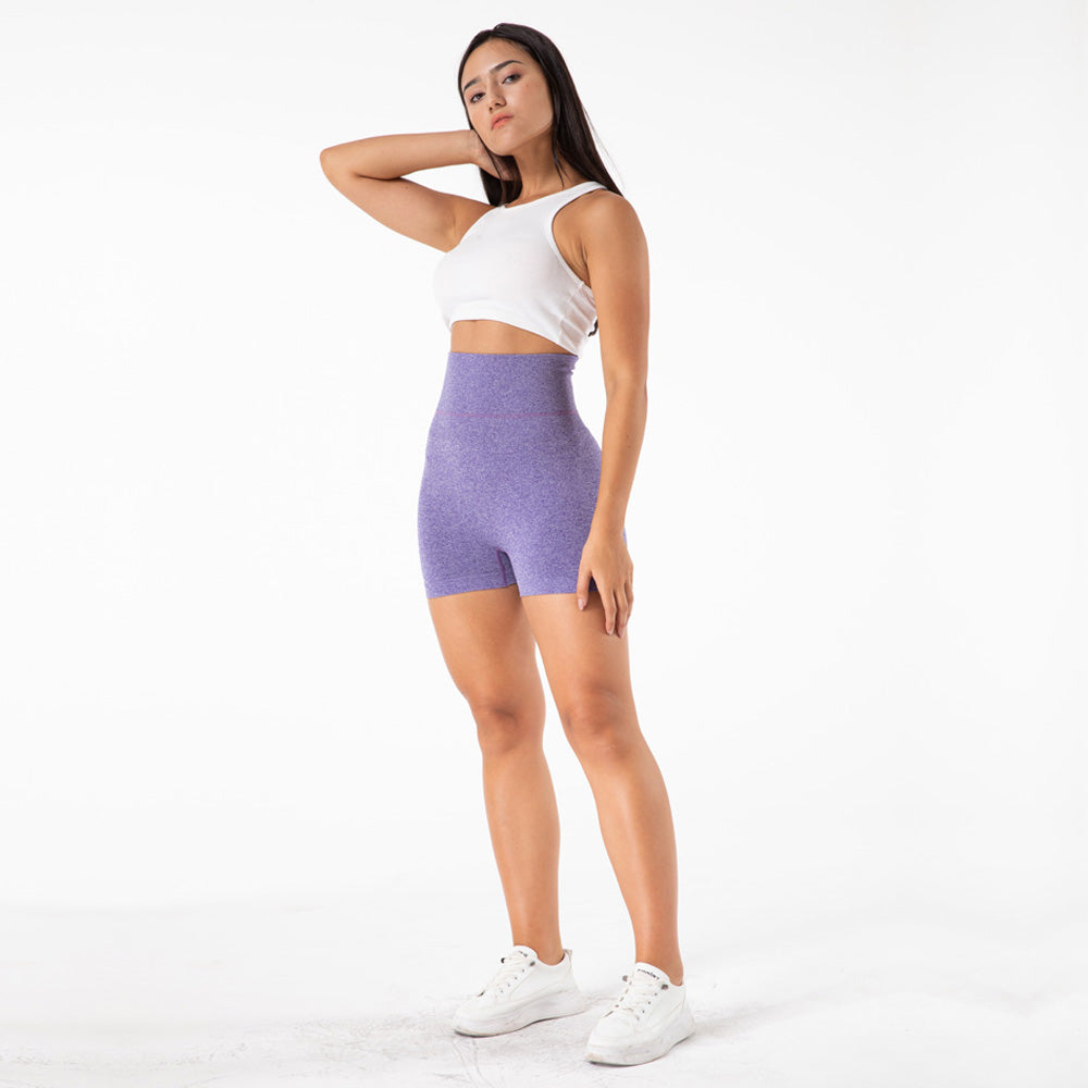 High-Waist Yoga Shorts For Seamless Exercise Hip Lifting And Abdomen Exercise