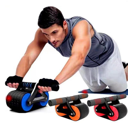 Double Wheel Abdominal Exerciser Women Men Automatic Rebound Ab