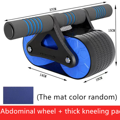 Double Wheel Abdominal Exerciser Women Men Automatic Rebound Ab