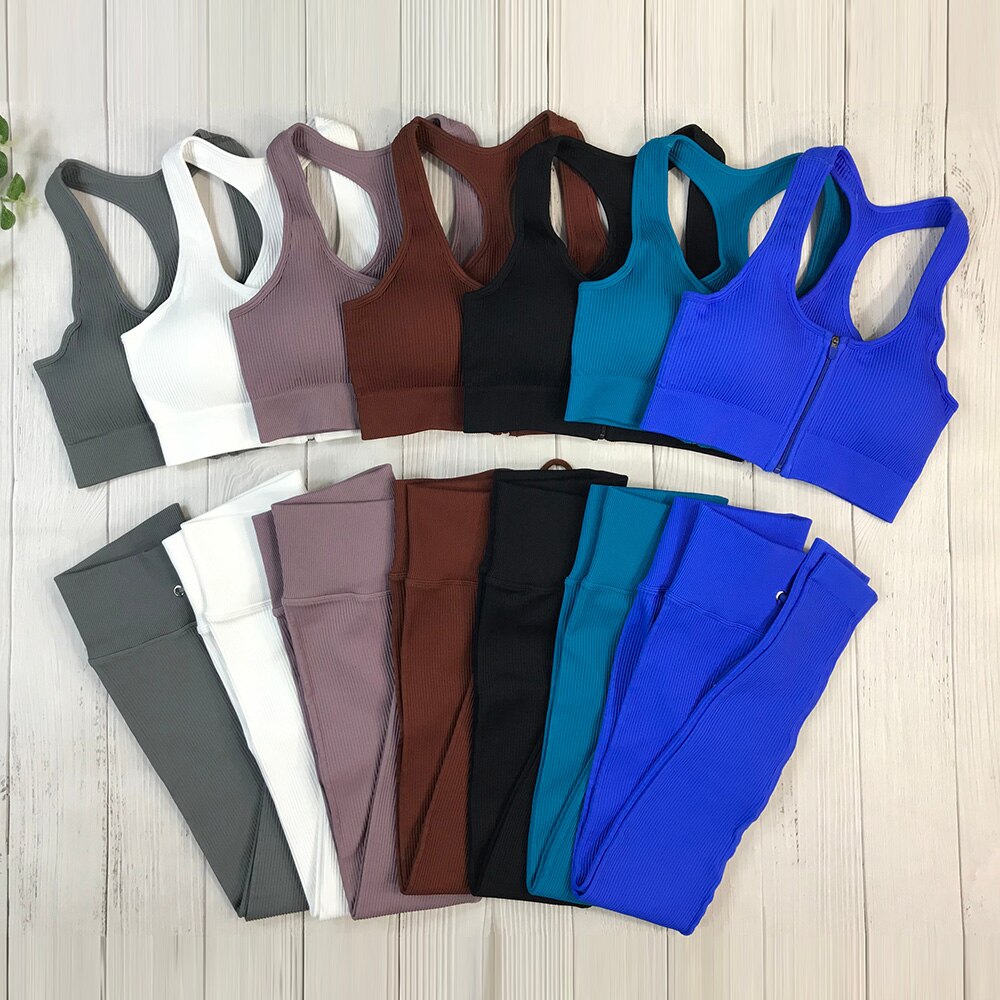 Seamless Yoga Set Women Sports Suit Fitness