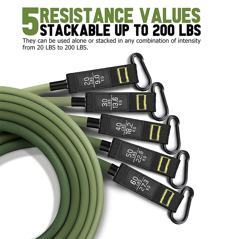 Resistance Bands Set with Handles Door Anchor Elastic Bands