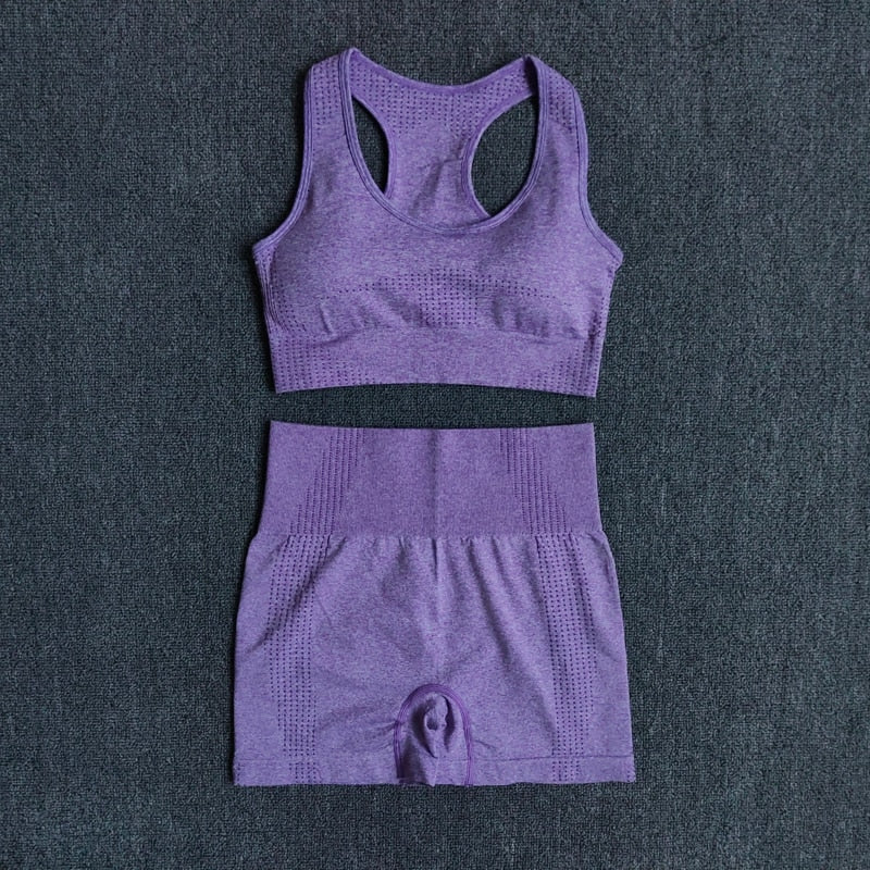 Seamless Women Yoga Set Workout Sportswear Gym