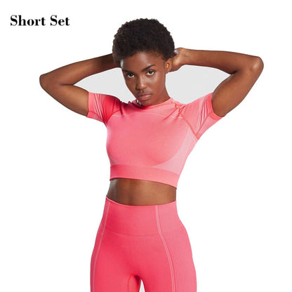 Seamless Sport Set Women Long Two Piece