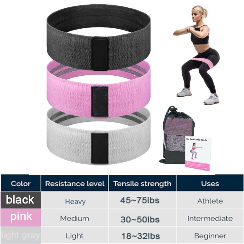 Fitness Long Resistance Bands Workout Fabric Set