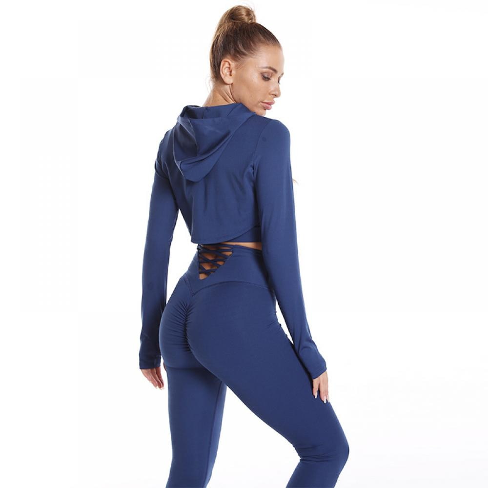 Set Women Seamless Yoga Set Sport Suit Tracksuit