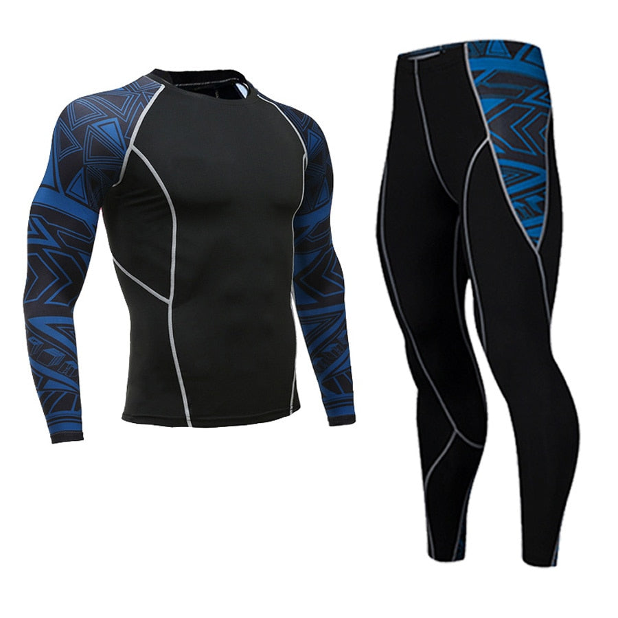 Men Compression Sportswear Suits Gym Tights